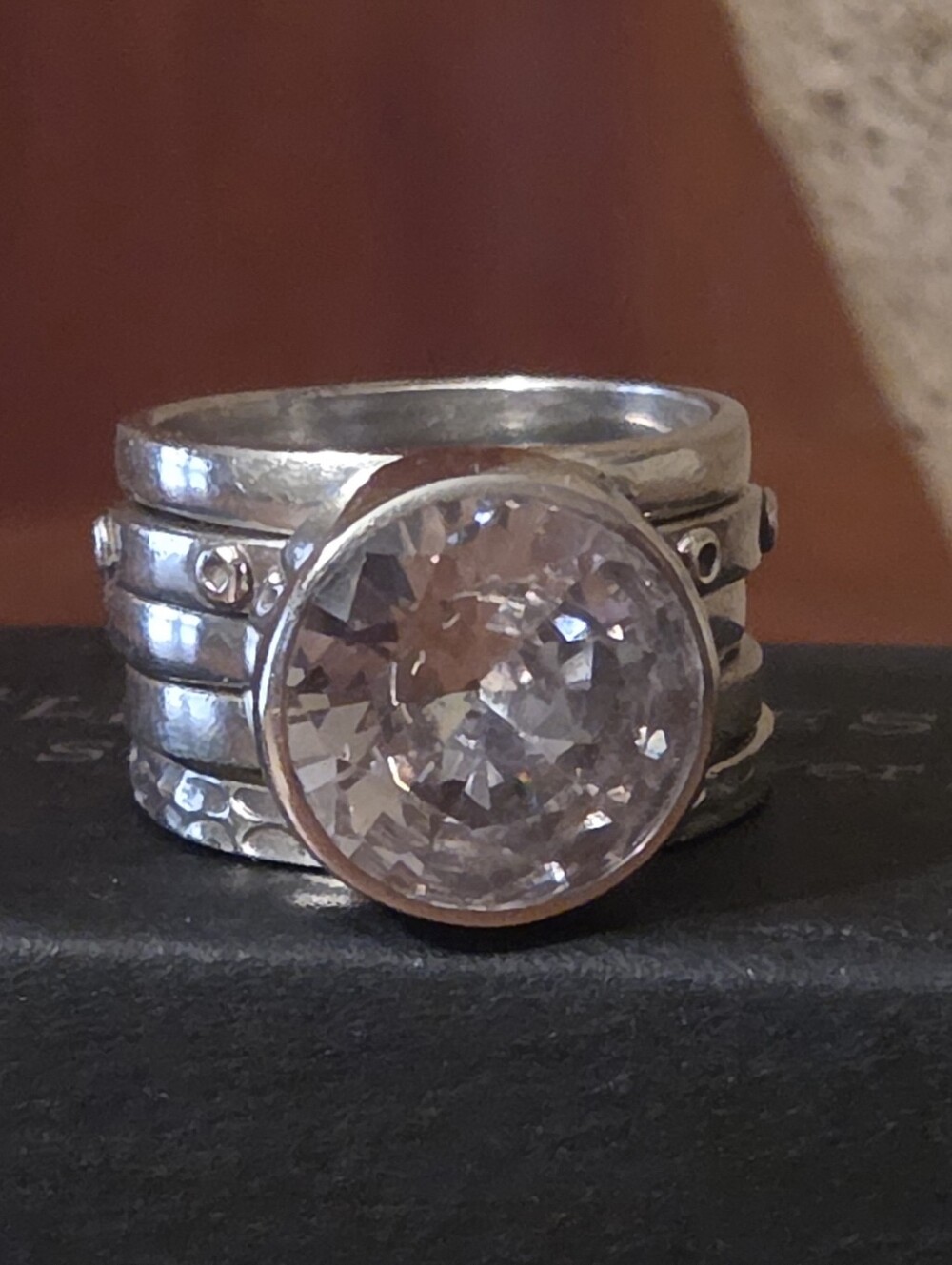 Silpada Sterling Silver & Zirconia Stacking Rings